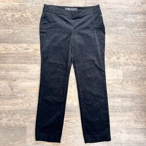 Womens Velvet pants Sz‎ 8 Trousers 32x29 Side Zip Business Casual chic black